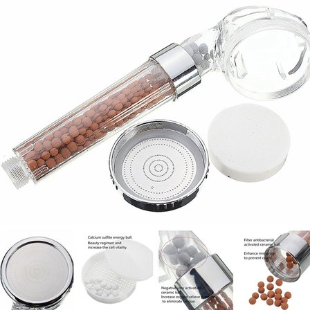 %50 Su Tasarruflu ve Arıtmalı Doğal Taşlı Banyo El Duş Başlığı (5264)