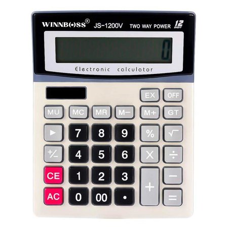 12 Haneli Geniş LCD Ekran, Pilli Büyük Düğmeli Hesap Makinesi (5264)