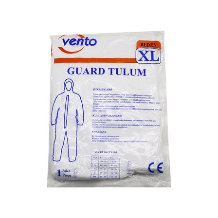 VENTO XL GUARD KORUYUCU TULUM BEYAZ - HAFİF - NON-WOVEN KUMAŞ BOY: 179-187CM - GÖĞÜS: 108-115CM (526