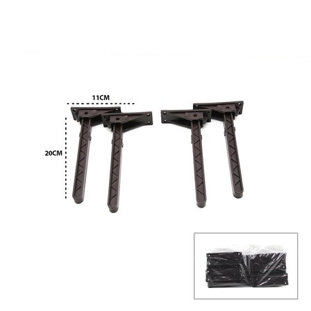 4 ADET KAHVERENGİ SOFRA AYAK KOMPLE PLASTİK 20CM AÇ KAPA (5264)