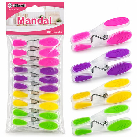 10PCS RENKLİ SİLİKON AĞIZ - BAS-AÇ ŞEFFAF PLASTİK MANDAL (5264)
