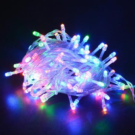 10 Metre 100 Ledli 8 Fonksiyonlu Karışık Renkli RGB Led Lamba (5264)