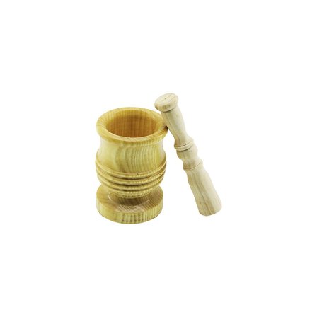 ORTA BOY  LÜX AHŞAP HAVAN SARIMSAK DÖVECEK Ç: 7.3CM--D: 6.5CM--Y: 10.5CM FİLELİ AMBALAJ (5264)