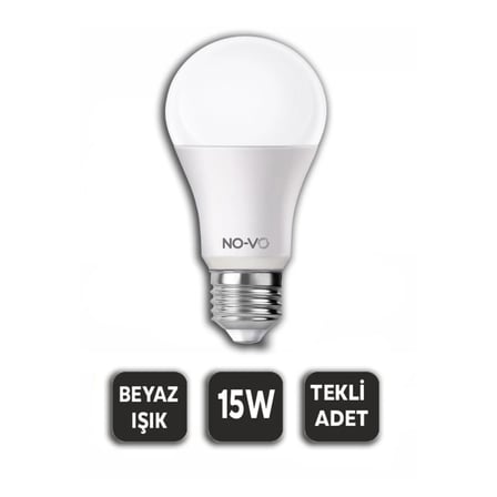 10 ADET 15W BEYAZ LED AMPUL 1200LM 6500K 15.000 SAAT ÖMÜR (5264)