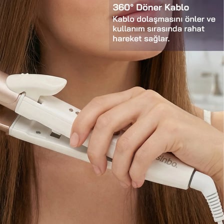 SAÇ DÜZLEŞTİRİCİ SERAMİK KAPLAMA 180° SICAKLIK - 2 KADEMELİ 360°KABLO=1.8MT SHD-1730 (5264)