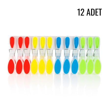 İz Bırakmayan Silikon Mandal 12 li (5264)
