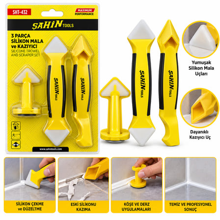 3PCS SİLİKON - MALA - DERZ KAZIYICI SET (5264)