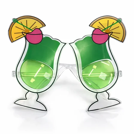 Kokteyl Bardak Parti Gözlüğü Yeşil Renk (5264)
