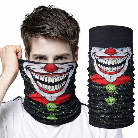 Joker Yüz Baskılı Baf Bandana - Çok Amaçlı Boyunluk Bandana 2 No (5264)