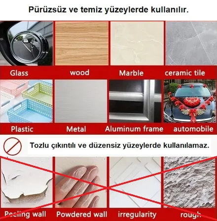 60 Parça Kolay Açılır Güçlü Çift Taraflı Bant 18mm*50mm (5264)
