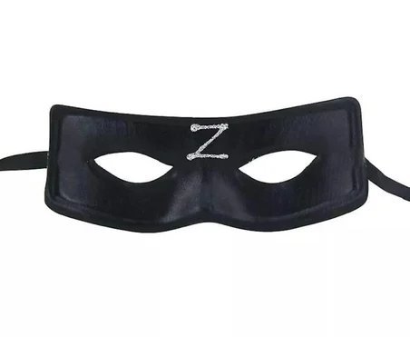 Zorro Maskesi Arkadan Lastikli Z Baskılı (5264)