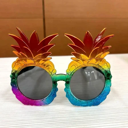 Tropikal Ananas Tasarımlı Renkli Hawaii Parti Gözlüğü (5264)
