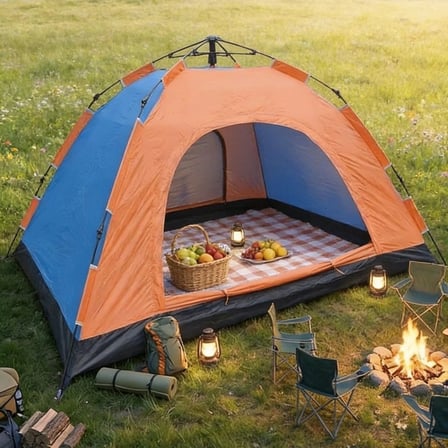 10 Kişilik Otomatik Kurulum Kamp Çadırı – Outdoor , Suya Dayanıklı Hızlı Kurulum Piknik ve Doğa İçin Geniş Aile Çadırı 300x300x170 cm (5264)