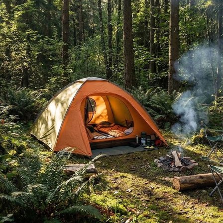 4 Kişilik Yarı Otomatik Kamp Çadırı – Suya Dayanıklı, Hızlı Kurulumlu Outdoor Aile Çadırı, Doğa, Kamp ve Piknik 200x200x135 cm (5264)