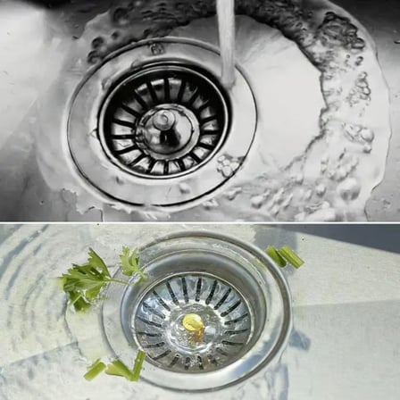 Paslanmaz Çelik Mutfak Evye Lavabo Süzgeci Lavabo Gideri Atık Gıda Tıpası (5264)