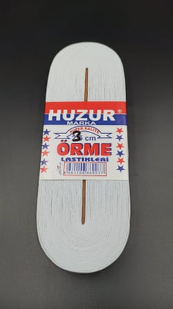 BEYAZ - 3CM PAÇA LASTİK YASSI GENİŞ 10MT. (5264)