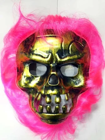 Cadılar Bayramı Pembe Saçlı Maske (5264)