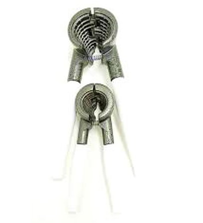 2 PARÇA  SET METAL FINDIK - CEVİZ KIRACAK BEYAZ SAPLI (5264)