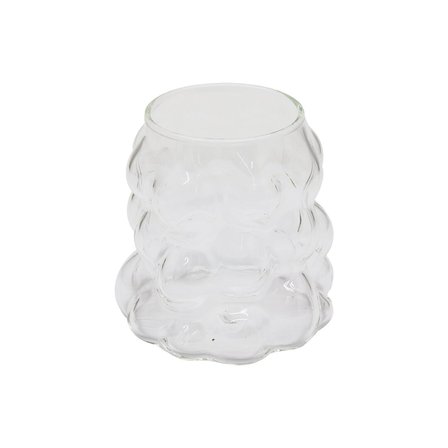BONCUKLU - BOĞUMLU CAM BARDAK 340ML KAHVE - SUNUM - MEŞRUBAT (5264)