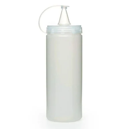 Şeffaf Kapaklı Sızdırmaz Yağlık Sosluk Şişesi Plastik Yağdanlık 400 ml. AP-9028 (5264)