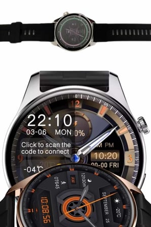 Yuvarlak Kasa 46mm Akıllı Saat Android Ve IOS Uyumlu Uyku ve Sağlık Takibi - Lisinya