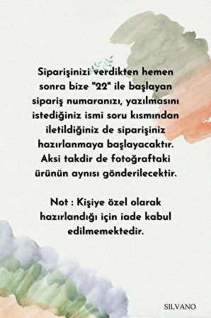 925 Ayar Gümüş Rengarek Taş Detaylı Isimli Bileklik