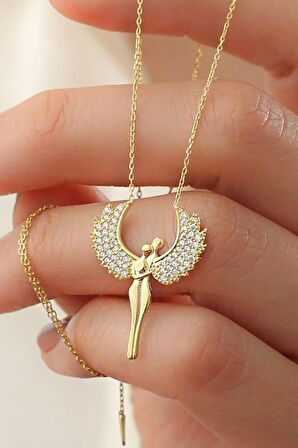 925 Ayar Gold Gümüş Aşk Kolye