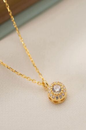 925 Ayar Gümüş Nisan Ayı Doğum Taşı ( Diamond ) Kolye - Küpe Seti