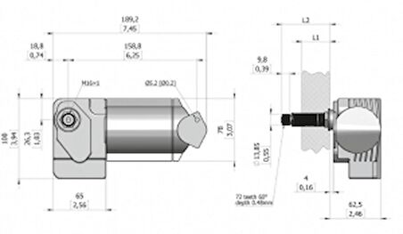 Exalto 215BD Serileri LD Silecek Motoru 12V Şaft Boyu 25mm