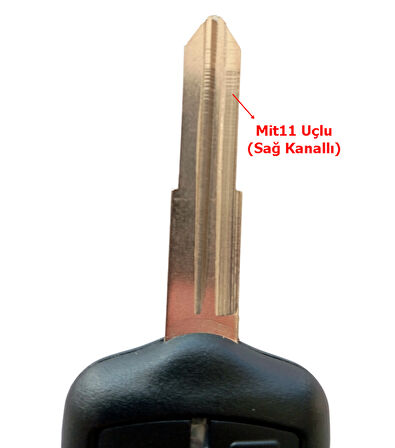 Mitsubishi Lancer Outlander Uyumlu Kumanda Kabı Anahtar Kabı Oto Anahtarlık 3 Tuşlu Mit11 Sağ Kanal Uçlu Logolu