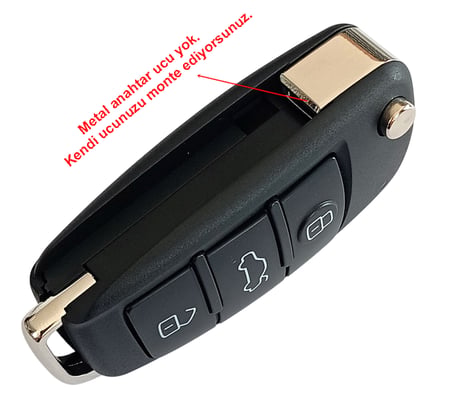Audi Tipli KD Keydiy NB02 Uyumlu Anahtar Kumanda Kabı Oto Anahtarlık