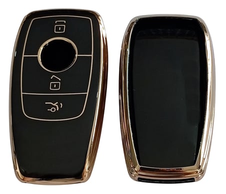 Mercedes B C E Sınıfı C180 C200 Glc Cla Cle Amg Gls Gla Uyumlu Kumanda Anahtar Kılıfı SİYAH GOLD