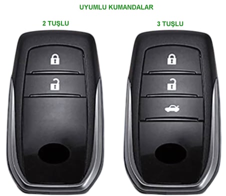 Toyota Corolla Hilux Uyumlu Smart Kumanda Anahtar Koruma Kılıfı Oto Anahtarlık
