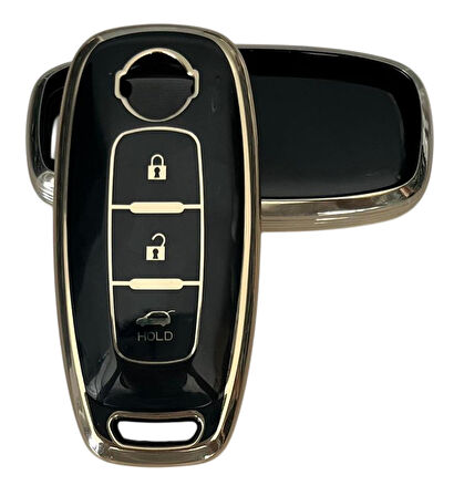 Nissan Yeni Kasa Uyumlu Qashqai  X-Trail Juke Smart Kumanda Anahtar Kılıfı Oto Anahtarlık SİYAH