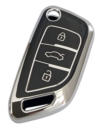 Bmw Tipli KD Keydiy NB29 Uyumlu Kumanda Anahtar Kılıfı Oto Anahtarlık Siyah Gümüş