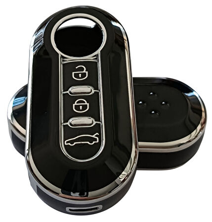 Doblo Ducato Boxer Jumper Uyumlu Kumanda Anahtar Kılıfı Oto Anahtarlık Siyah Silver