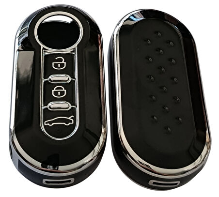 Doblo Ducato Boxer Jumper Uyumlu Kumanda Anahtar Kılıfı Oto Anahtarlık Siyah Silver