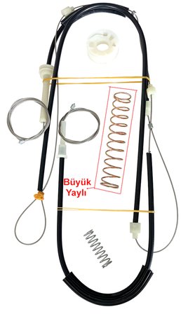 Bmw E39 Uyumlu 1999-2004 Arası Cam Kriko Teli ve Tamir Seti Takımı Kiti ÖN SOL