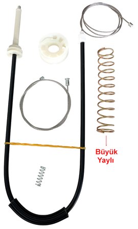 BMW E39 Uyumlu 1999-2004 Arası Cam Kriko Teli ve Tamir Seti Takımı Kiti ARKA SOL