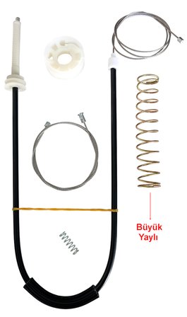 BMW E39 Uyumlu 1999-2004 Arası Cam Kriko Teli ve Tamir Seti Takımı Kiti ARKA SAĞ
