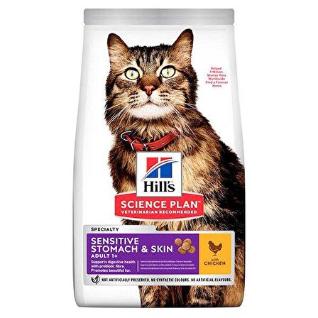 Hill’s Sensitive Tavuk Etli Yetişkin Kuru Kedi Maması 1.5 kg