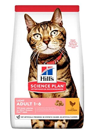 Hill's Adult Light Tavuklu Yetişkin Diyet Kedi Maması 3 Kg