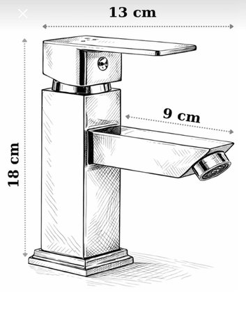 Eskaya krom şelale tip lavabo bataryası pirinç gövde tek kollu modern banyo musluğu 