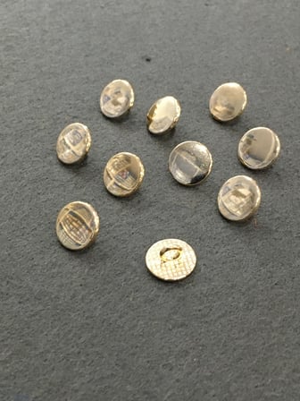 Bluz gömlek düğmesi unisex metal para model GOLD 10 lu set 52771510121029