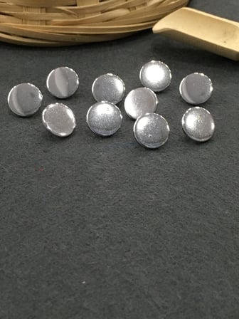 Bluz gömlek düğmesi unisex metal para model GÜMÜŞ 10 lu set 52771510121030