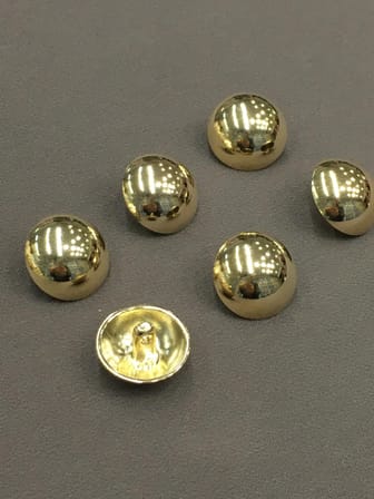 Ceket hırka kol boyu düğmesi bombeli gold 6 lı set 1,8 mm 5277151013038