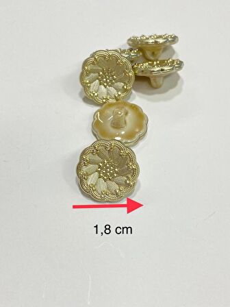 İtalyan Model Ceket Hırka Düğmesi Takımı Gold 6'lı set 1,8 Cm