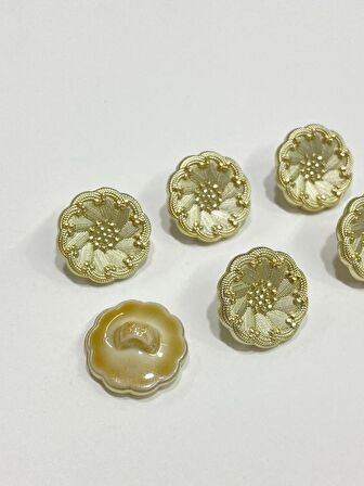 İtalyan Model Ceket Hırka Düğmesi Takımı Gold 6'lı set 1,8 Cm