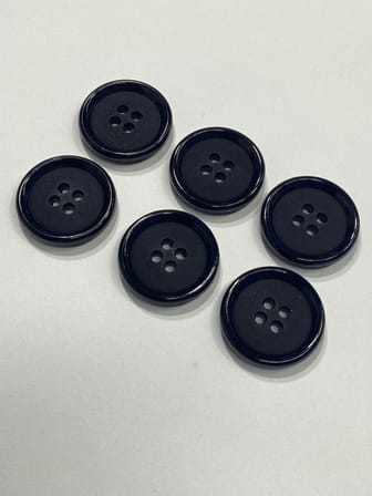 Trençkot Mont Düğmesi İtalyan Düğme 6'lı Set Siyah 2,5 CM