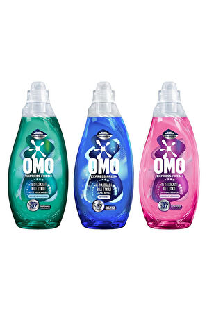 OMO Express Fresh Sıvı Deterjan 1480 ml Ultra Beyaz X1 Renkli Ve Siyahlar X1 Kötü Koku Karşıtı X1